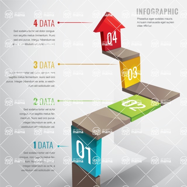 Infographic Templates Collection - Vector, Photoshop, PowerPoint, Google Slides - Modern Business Infographic Template Design with Steps to Success